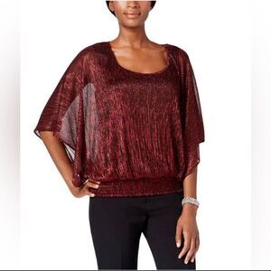 Onyx Nite Women's Banded Kimono Shimmer Top